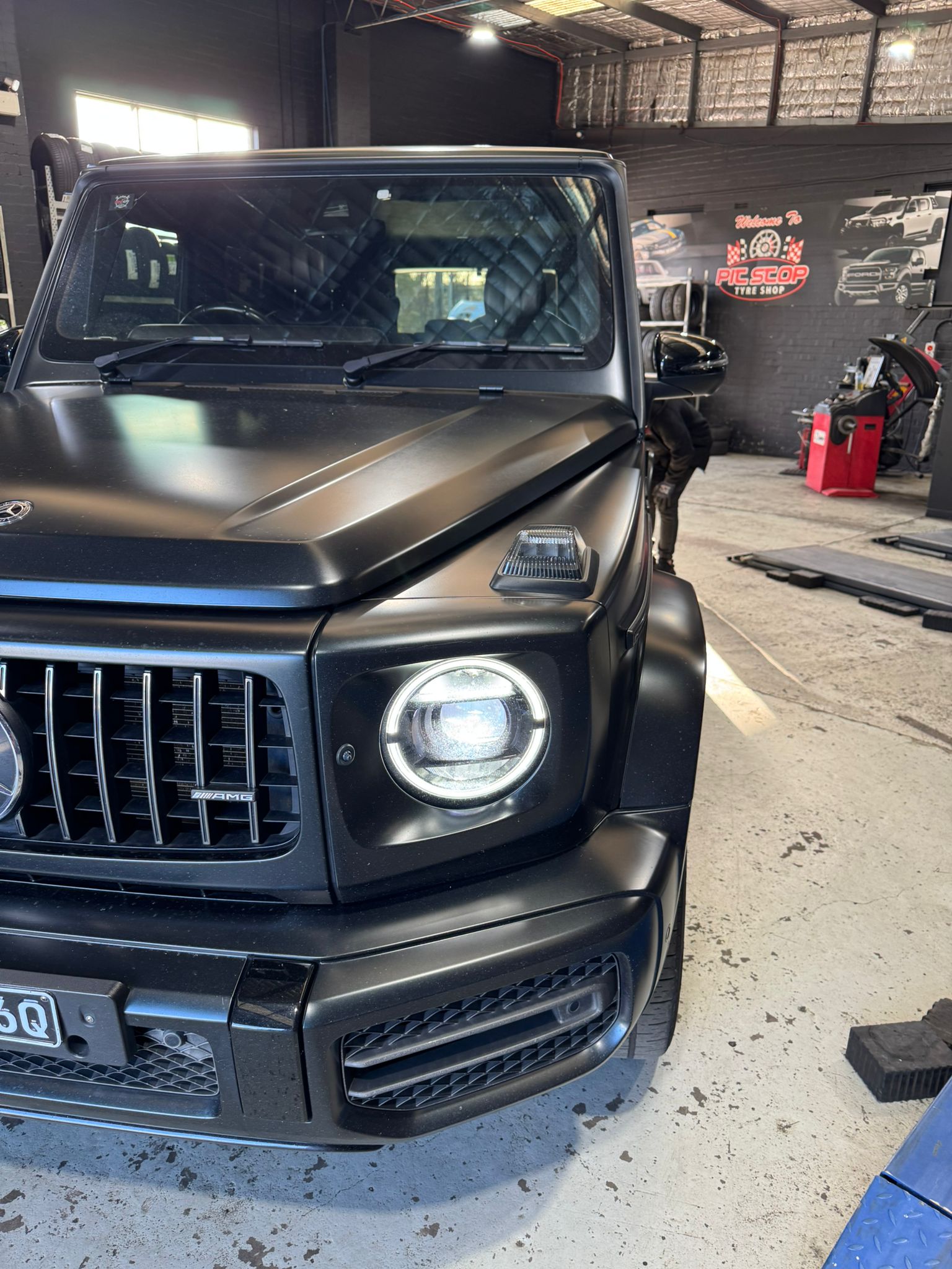 Mercedes G-Wagon in workshop
